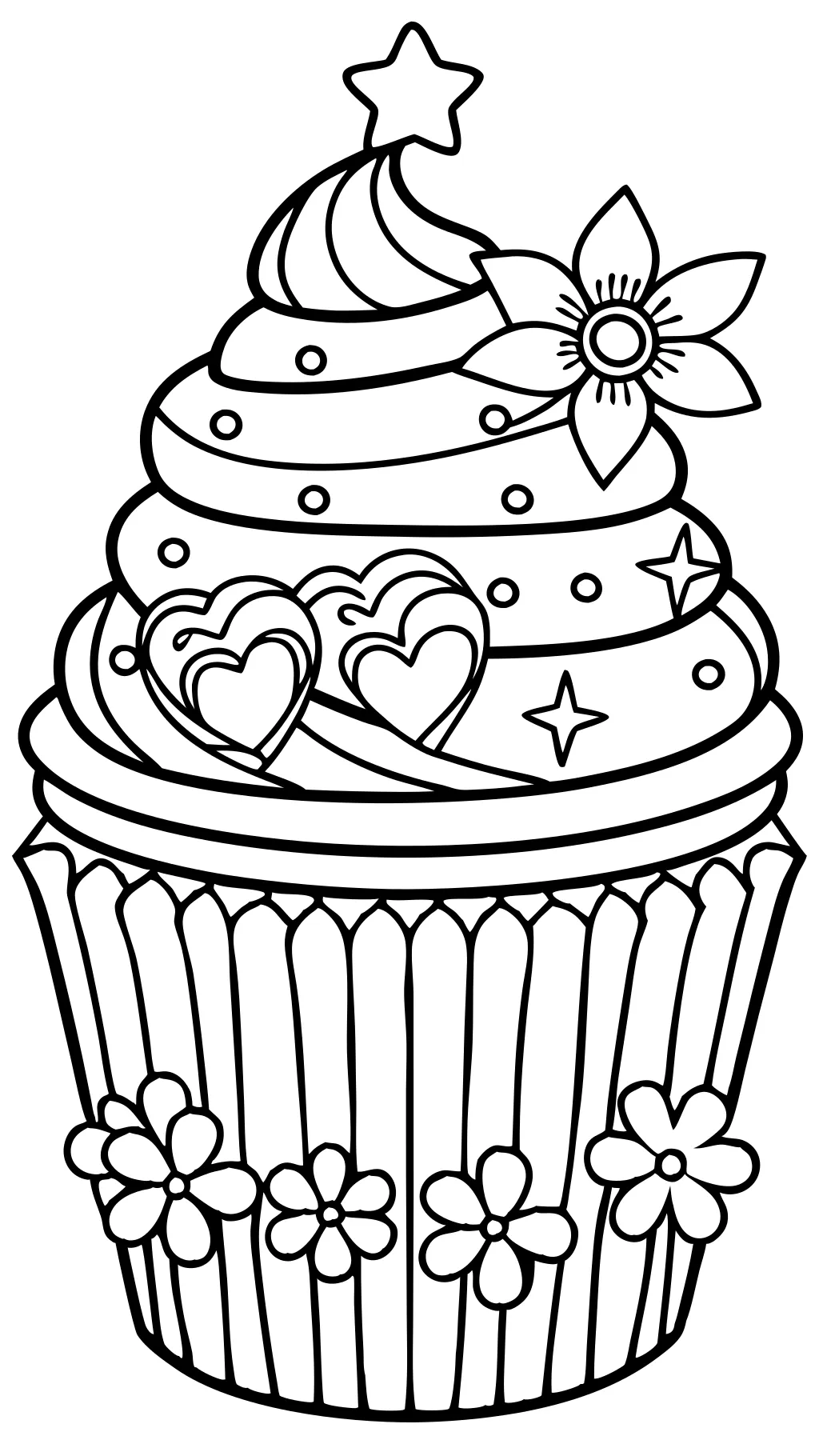 coloring pages of cupcakes